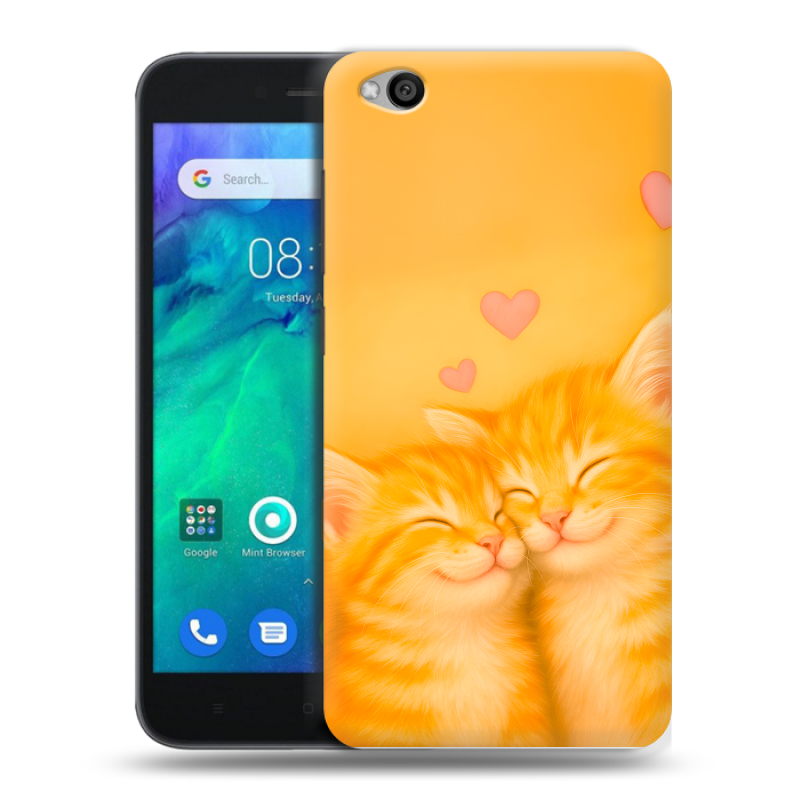 Силиконовый чехол на Xiaomi RedMi Go с принтом Милые котята Силиконовый чехол на Xiaomi RedMi Go с принтом Милые котята