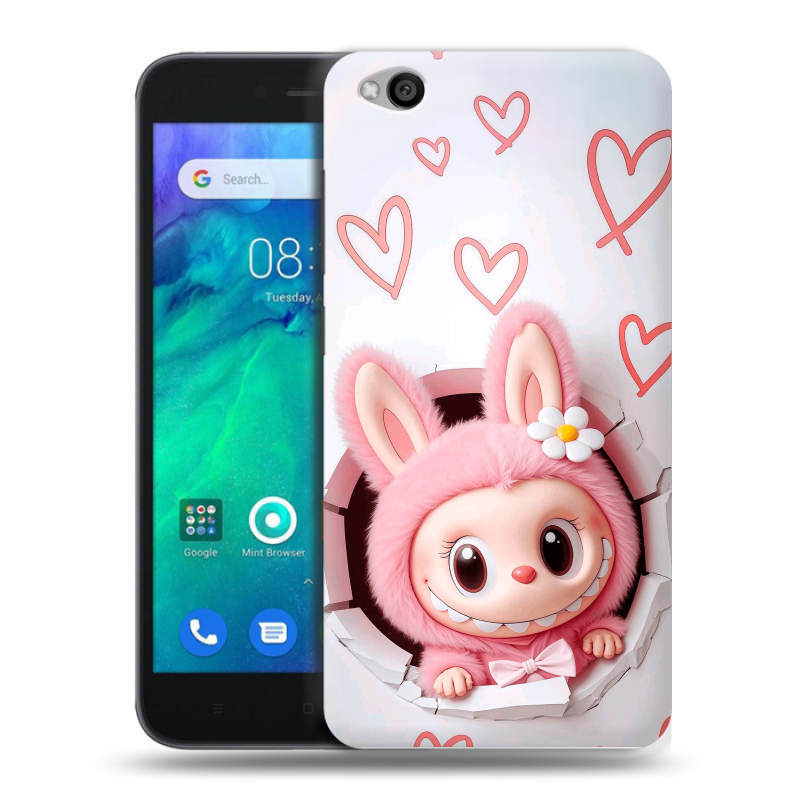 Пластиковый чехол на Xiaomi RedMi Go с принтом Labubu Лабубу Пластиковый чехол на Xiaomi RedMi Go с принтом Labubu Лабубу
