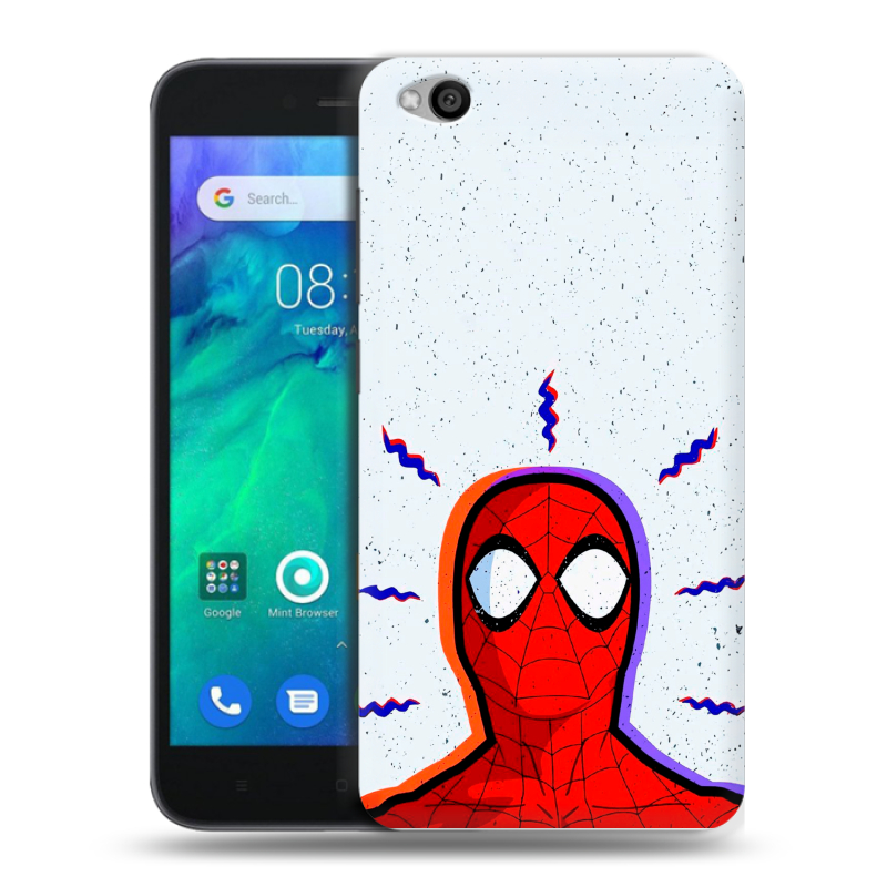 Силиконовый чехол на Xiaomi RedMi Go с принтом Spiderman Человек паук Силиконовый чехол на Xiaomi RedMi Go с принтом Spiderman Человек паук