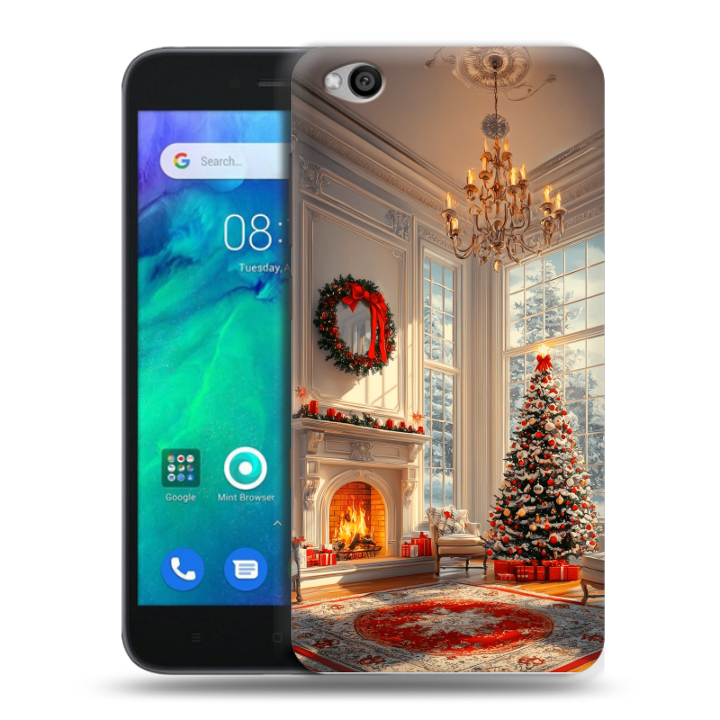 Силиконовый чехол на Xiaomi RedMi Go с принтом Новый год Силиконовый чехол на Xiaomi RedMi Go с принтом Новый год
