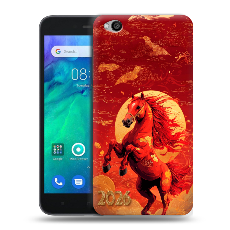 Силиконовый чехол на Xiaomi RedMi Go с принтом Новый год Силиконовый чехол на Xiaomi RedMi Go с принтом Новый год