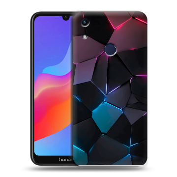 Силиконовый противоударный чехол на Huawei Honor 8A с принтом Геометрия неона Силиконовый противоударный чехол на Huawei Honor 8A с принтом Геометрия неона