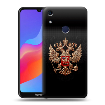 Силиконовый противоударный чехол на Huawei Honor 8A с принтом Герб России Силиконовый противоударный чехол на Huawei Honor 8A с принтом Герб России