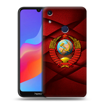 Силиконовый противоударный чехол на Huawei Honor 8A с принтом Герб СССР Силиконовый противоударный чехол на Huawei Honor 8A с принтом Герб СССР