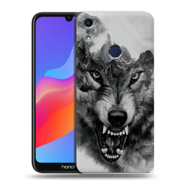 Силиконовый противоударный чехол на Huawei Honor 8A с принтом Волк Силиконовый противоударный чехол на Huawei Honor 8A с принтом Волк