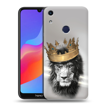 Силиконовый противоударный чехол на Huawei Honor 8A с принтом Лев с короной Силиконовый противоударный чехол на Huawei Honor 8A с принтом Лев с короной