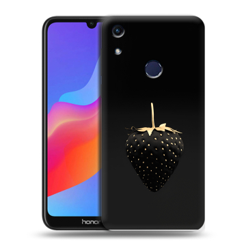 Силиконовый противоударный чехол на Huawei Honor 8A с принтом Черная клубника Силиконовый противоударный чехол на Huawei Honor 8A с принтом Черная клубника