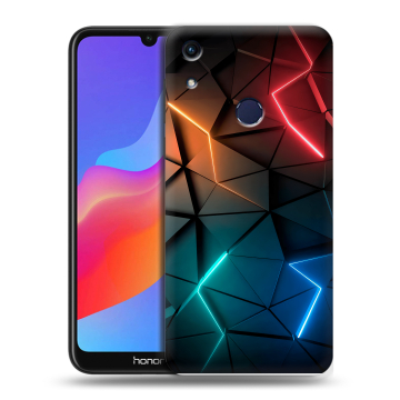 Силиконовый противоударный чехол на Huawei Honor 8A с принтом Абстракция неон Силиконовый противоударный чехол на Huawei Honor 8A с принтом Абстракция неон