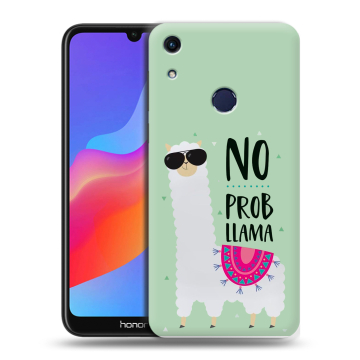 Силиконовый противоударный чехол на Huawei Honor 8A с принтом Лама Силиконовый противоударный чехол на Huawei Honor 8A с принтом Лама
