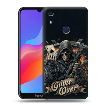 Силиконовый противоударный чехол на Huawei Honor 8A с принтом Скелет карты Силиконовый противоударный чехол на Huawei Honor 8A с принтом Скелет карты