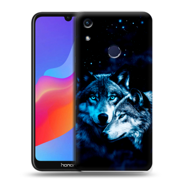Силиконовый противоударный чехол на Huawei Honor 8A с принтом Волки Силиконовый противоударный чехол на Huawei Honor 8A с принтом Волки