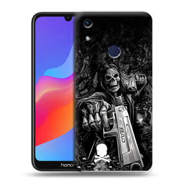 Силиконовый противоударный чехол на Huawei Honor 8A с принтом Скелет Силиконовый противоударный чехол на Huawei Honor 8A с принтом Скелет