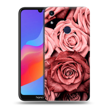 Силиконовый противоударный чехол на Huawei Honor 8A с принтом Цветы розы Силиконовый противоударный чехол на Huawei Honor 8A с принтом Цветы розы