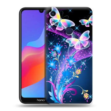 Силиконовый противоударный чехол на Huawei Honor 8A с принтом Бабочки