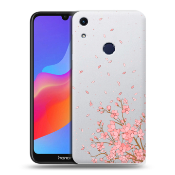 Силиконовый противоударный чехол на Huawei Honor 8A с принтом Ветка сакуры