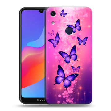 Силиконовый противоударный чехол на Huawei Honor 8A с принтом Бабочки