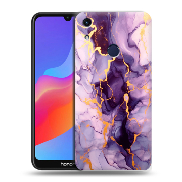 Силиконовый противоударный чехол на Huawei Honor 8A с принтом Мрамор