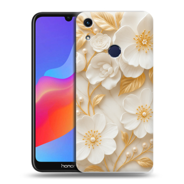 Силиконовый противоударный чехол на Huawei Honor 8A с принтом Цветы