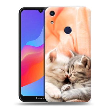 Силиконовый противоударный чехол на Huawei Honor 8A с принтом Котята