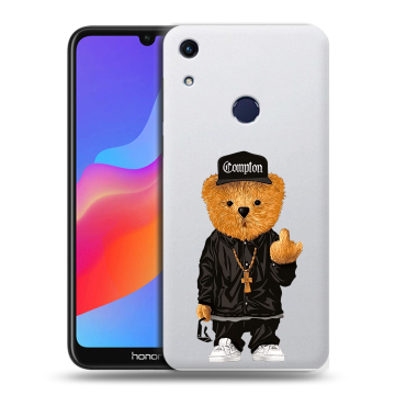 Силиконовый противоударный чехол на Huawei Honor 8A с принтом Мишка