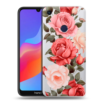Силиконовый противоударный чехол на Huawei Honor 8A с принтом Розы