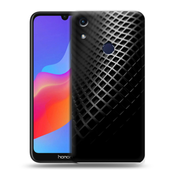 Силиконовый противоударный чехол на Huawei Honor 8A с принтом Текстура металла