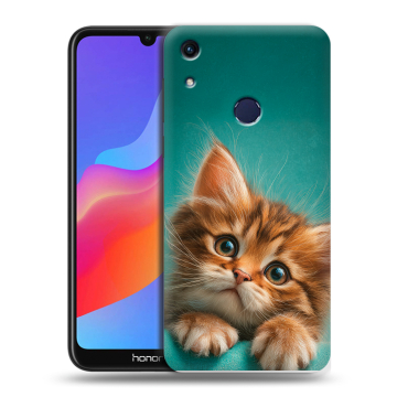 Силиконовый противоударный чехол на Huawei Honor 8A с принтом котенок