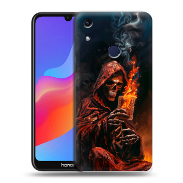 Силиконовый противоударный чехол на Huawei Honor 8A с принтом Скелет и карты