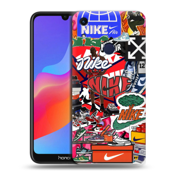 Силиконовый противоударный чехол на Huawei Honor 8A с принтом Найк Nike яркий