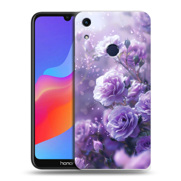 Силиконовый противоударный чехол на Huawei Honor 8A с принтом Розы цветы