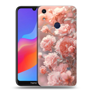 Силиконовый противоударный чехол на Huawei Honor 8A с принтом Розовые розы