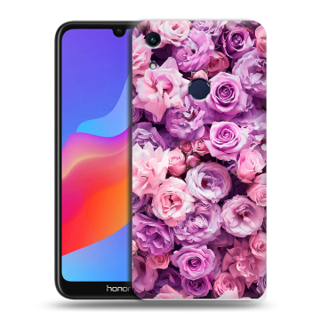 Силиконовый противоударный чехол на Huawei Honor 8A с принтом лавандовые розы