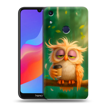 Силиконовый противоударный чехол на Huawei Honor 8A с принтом сова