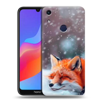 Силиконовый противоударный чехол на Huawei Honor 8A с принтом лиса