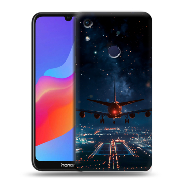 Силиконовый противоударный чехол на Huawei Honor 8A с принтом самолет