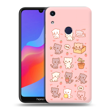 Силиконовый противоударный чехол на Huawei Honor 8A с принтом Hello Kitty Хелоу Кити