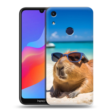 Силиконовый противоударный чехол на Huawei Honor 8A с принтом Капибара