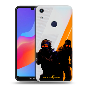 Силиконовый противоударный чехол на Huawei Honor 8A с принтом Контер страйк Counter strike