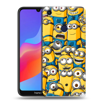 Силиконовый противоударный чехол на Huawei Honor 8A с принтом Миньоны