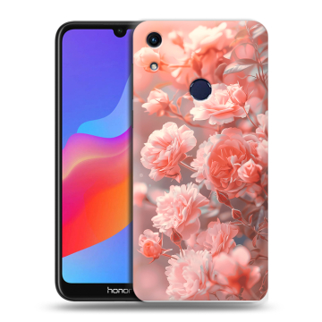 Силиконовый противоударный чехол на Huawei Honor 8A с принтом Розы цветы