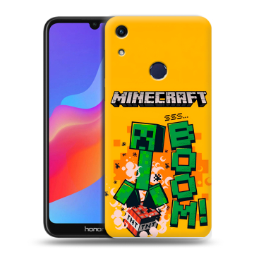 Силиконовый противоударный чехол на Huawei Honor 8A с принтом Майнкрафт Minecraft