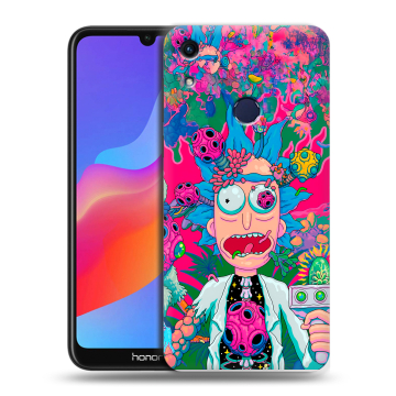 Силиконовый противоударный чехол на Huawei Honor 8A с принтом Рик и Морти Rick Morty