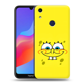 Силиконовый противоударный чехол на Huawei Honor 8A с принтом спанчбоб спанч боб