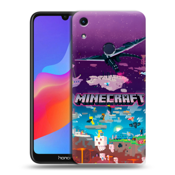 Силиконовый противоударный чехол на Huawei Honor 8A с принтом Майнкрафт Minecraft
