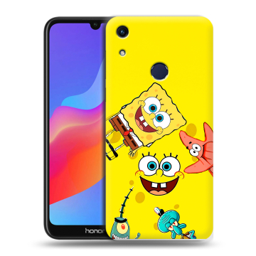 Силиконовый противоударный чехол на Huawei Honor 8A с принтом Спанч боб Спанчбоб