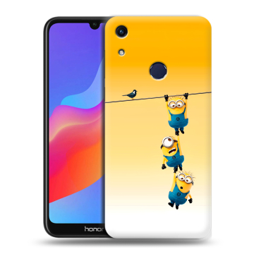 Силиконовый противоударный чехол на Huawei Honor 8A с принтом Миньоны