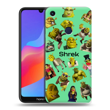 Силиконовый противоударный чехол на Huawei Honor 8A с принтом Шрек Shrek