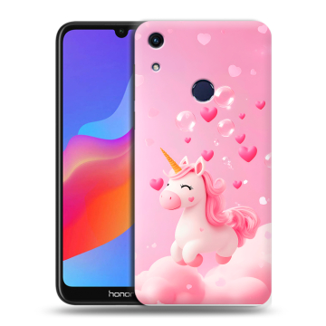 Силиконовый противоударный чехол на Huawei Honor 8A с принтом Единорог