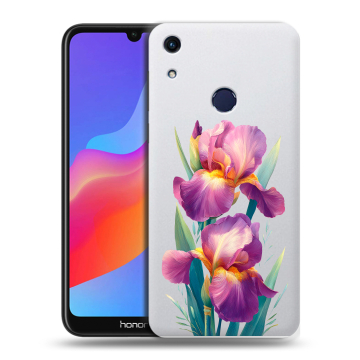 Силиконовый противоударный чехол на Huawei Honor 8A с принтом Цветы орхидеи