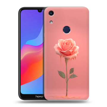 Силиконовый противоударный чехол на Huawei Honor 8A с принтом Розовая роза